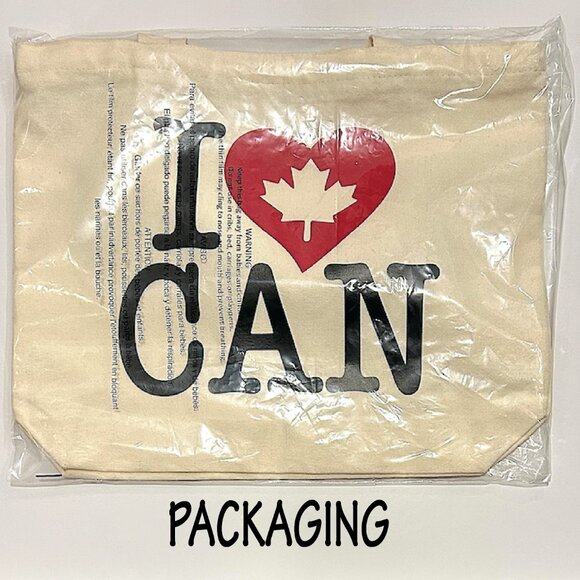 New Custom Designed "CARRY & GO" Large Canvas Tote Bags With Funny Canadiana Gra - Picture 15 of 16